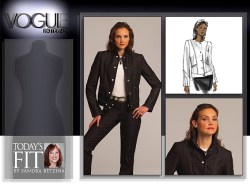 1036 Vogue BETZINA JEAN JACKET LINED OR NOT PATTERN ABC=DEF=GHIJ Uncut